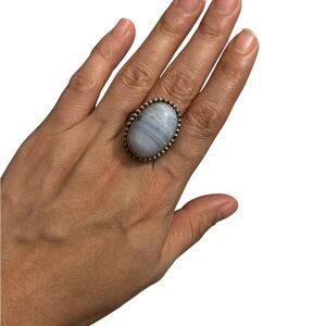 Blue Lace Agate Sterling Silver Ring